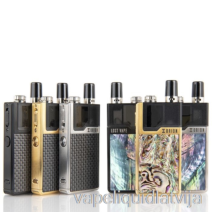 Pazudis Vape Orion 40w Dna Go Pod Sistēma Pilns Komplekts - Zelta Rāmis - Oglekļa šķiedras Vape šķidrums